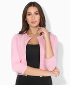 Cropped Open Party Shrug Pink