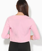 Cropped Open Party Shrug Pink