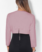 Bow Back Cropped Evening Shrug Dark Pink