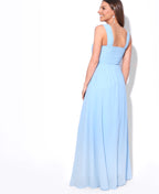 Cap Sleeve Off Shoulder Bridesmaid Dress Aqua