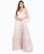 Glitter Effect Sleeveless Maxi Dress Pink